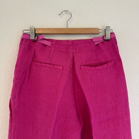 Sundance Oaklee Easy Linen Pants NWT in Fuchsia Pink 2 Petite - Picture 7 of 11